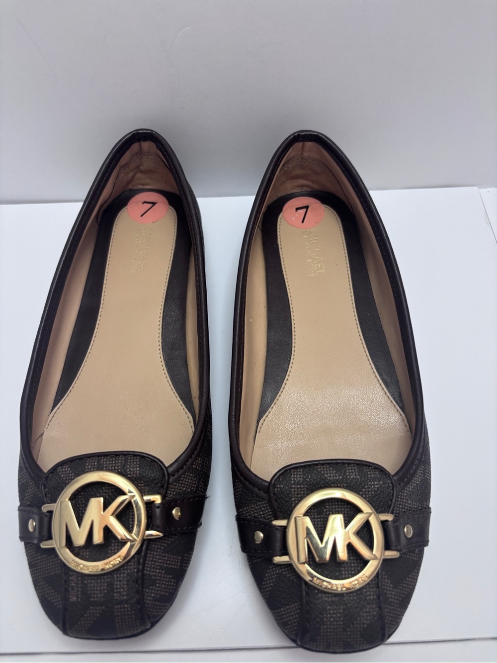 Michael Kors Women's Brown MK Logo Flats
